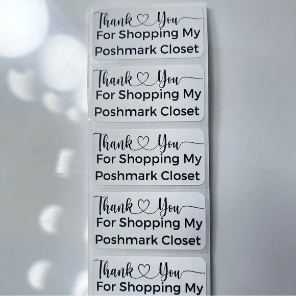 100 Poshmark Package stickers | thank you for shopping my Poshmark closet - Picture 2 of 2